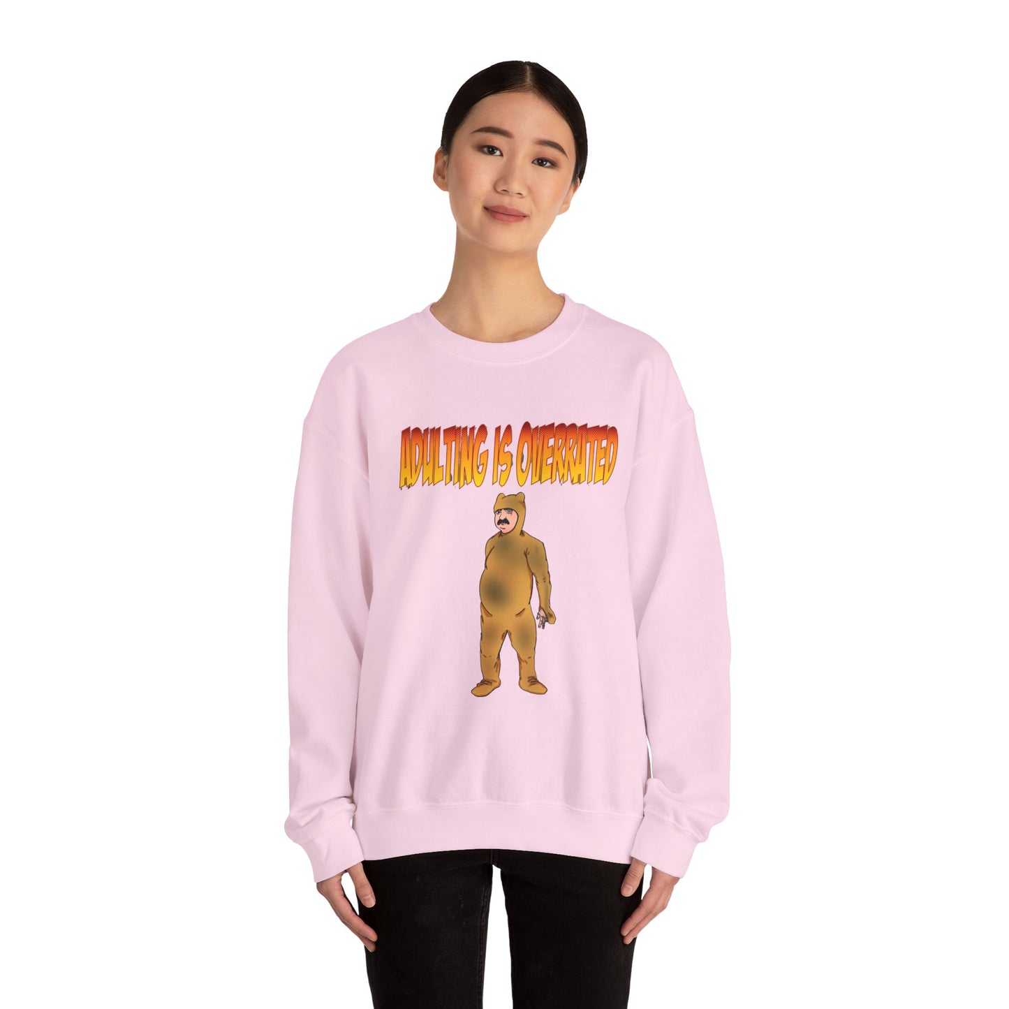 Cozy Humor Sweatshirt - 'Adulting is Overrated'