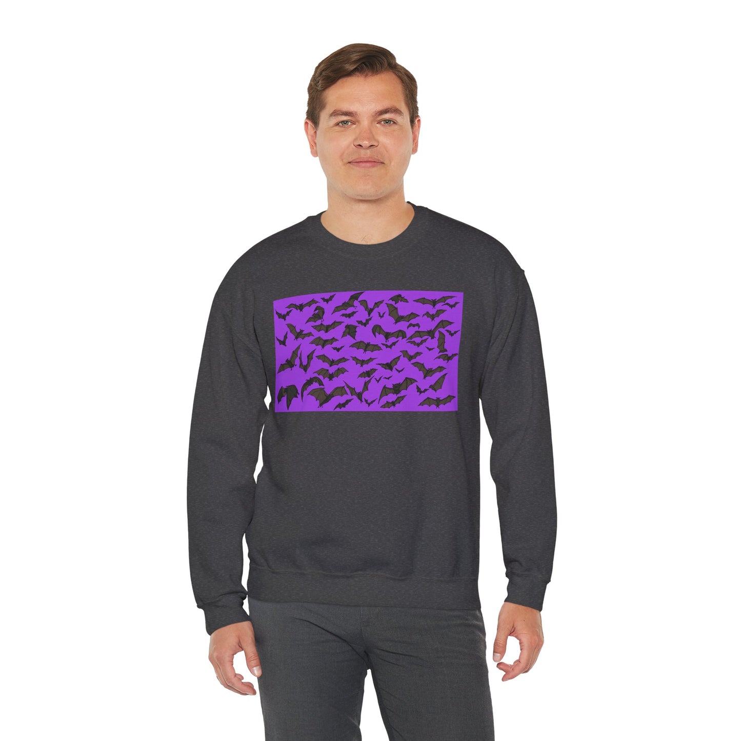 Spooky Bat Crewneck Sweatshirt for Halloween