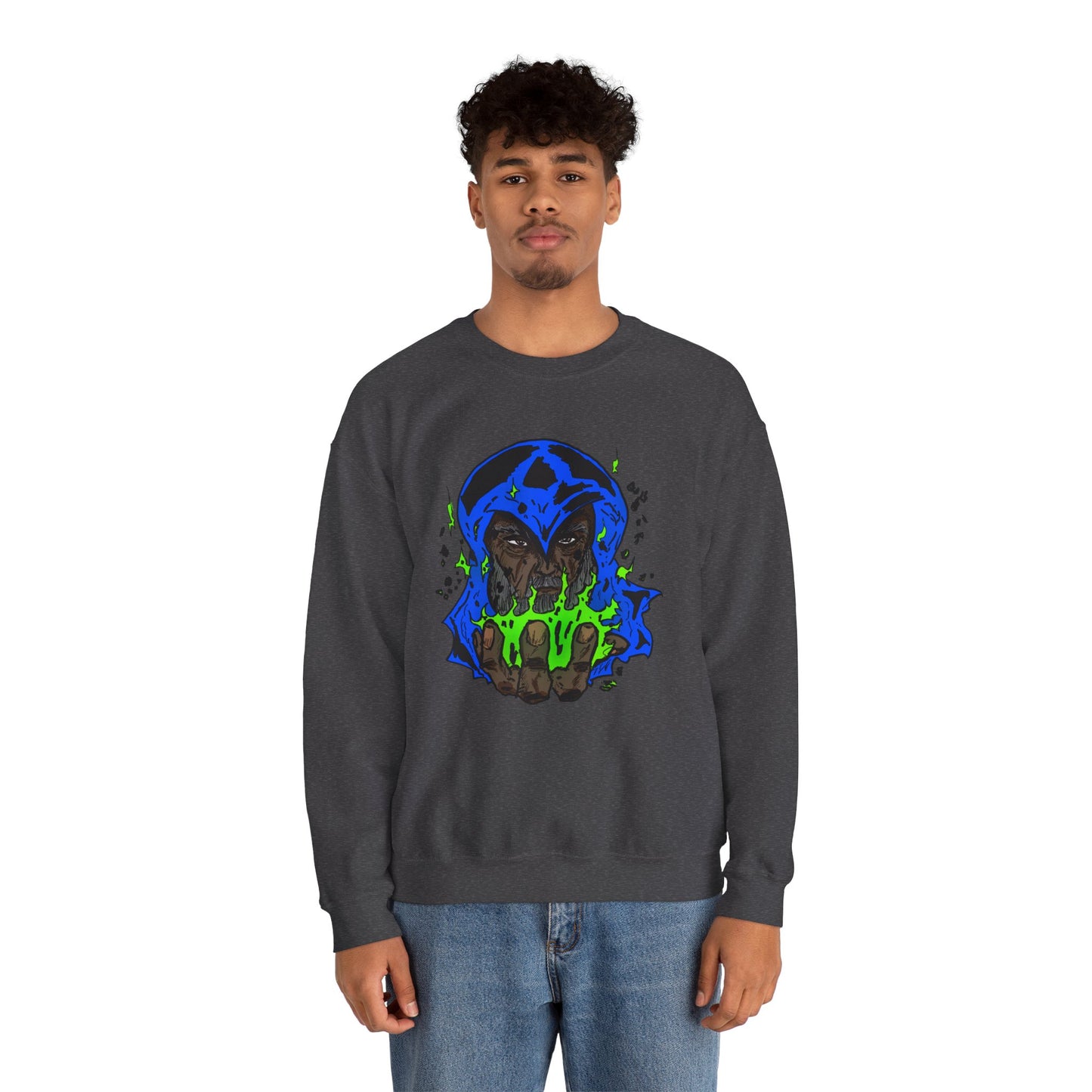 Cosmic Wizard Mystical Graphic Sweatshirt