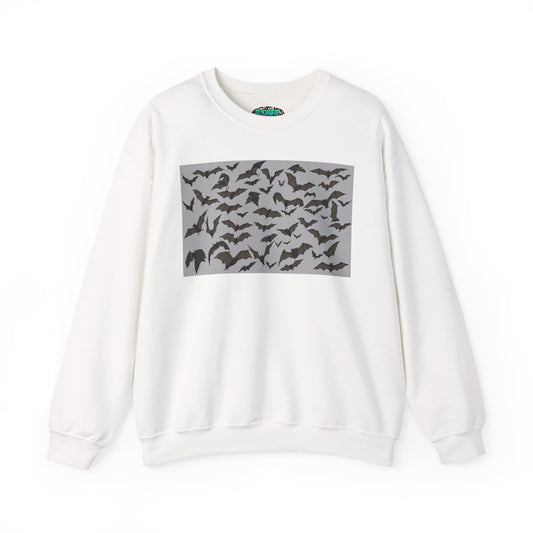 Bat Pattern Unisex Crewneck Sweatshirt - Cozy Fall Fashion