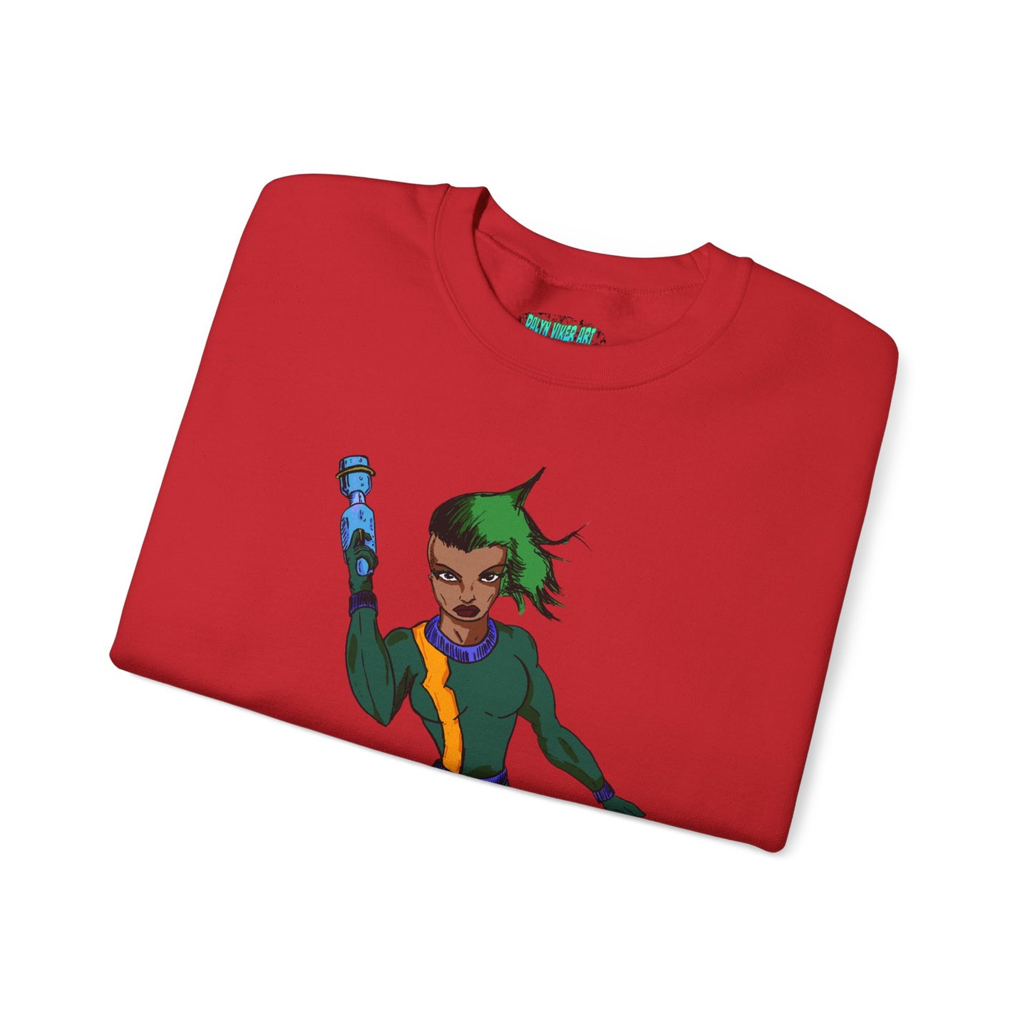 Heroic Vibes Crewneck Sweatshirt with Bold Design