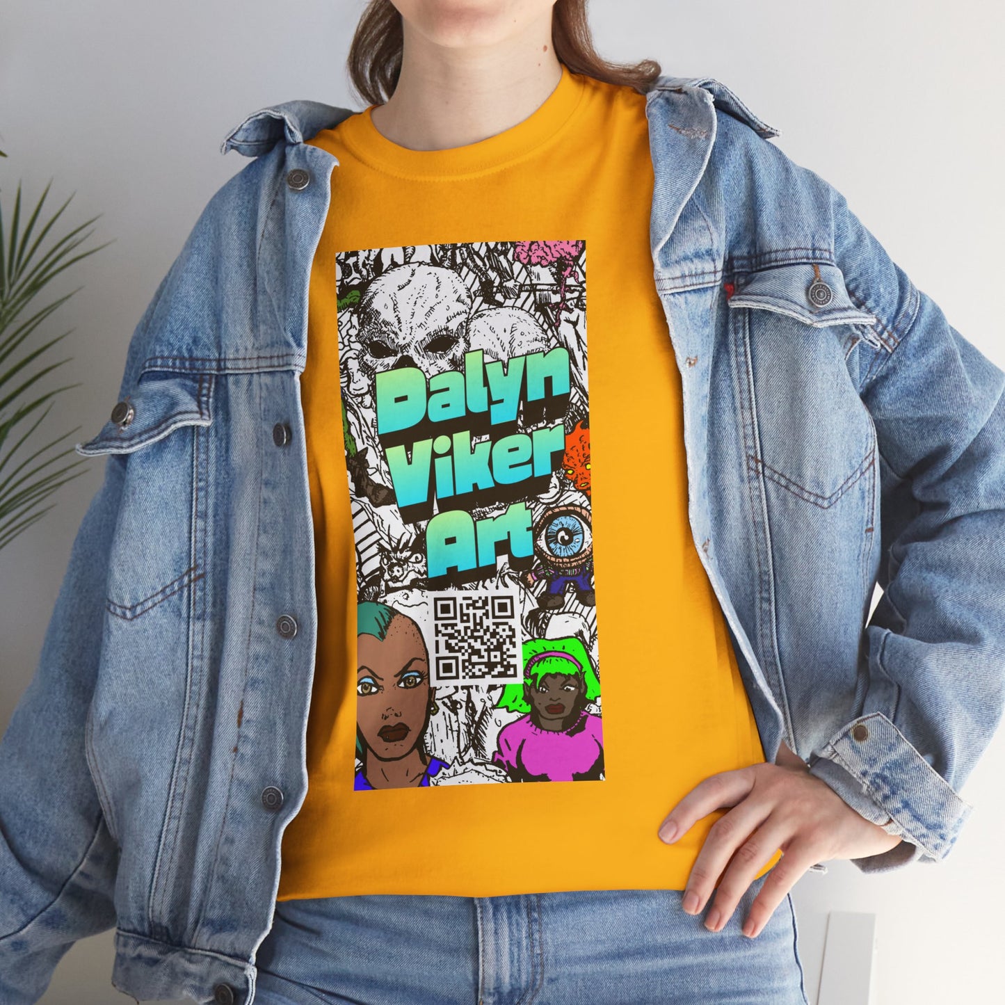 Graphic Art T-Shirt — "Dalyn Viker Art" Vertical Collage Tee
