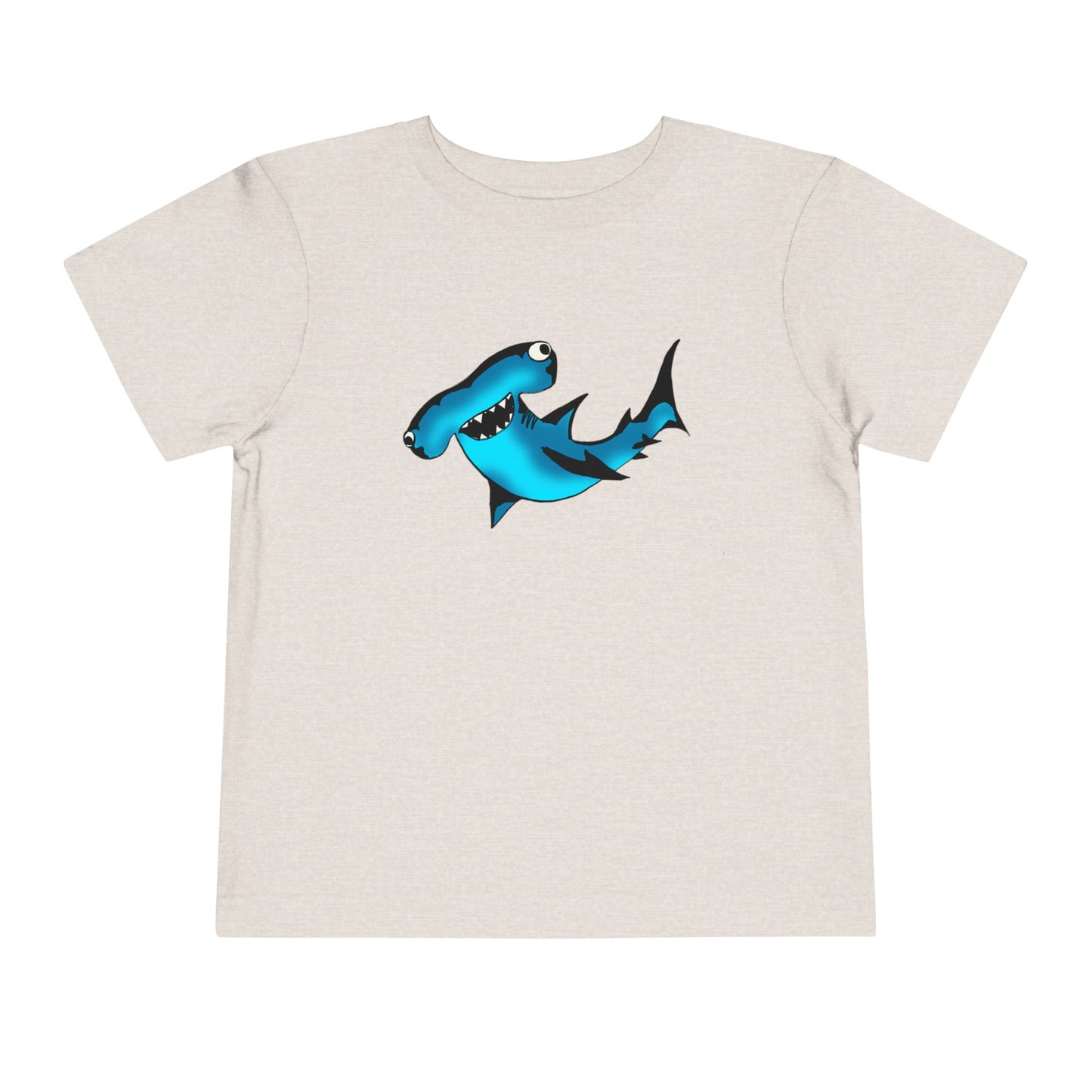 Toddler Shark Tee - Cute Blue Harley Hammerhead Graphic Kids Short Sleeve Shirt