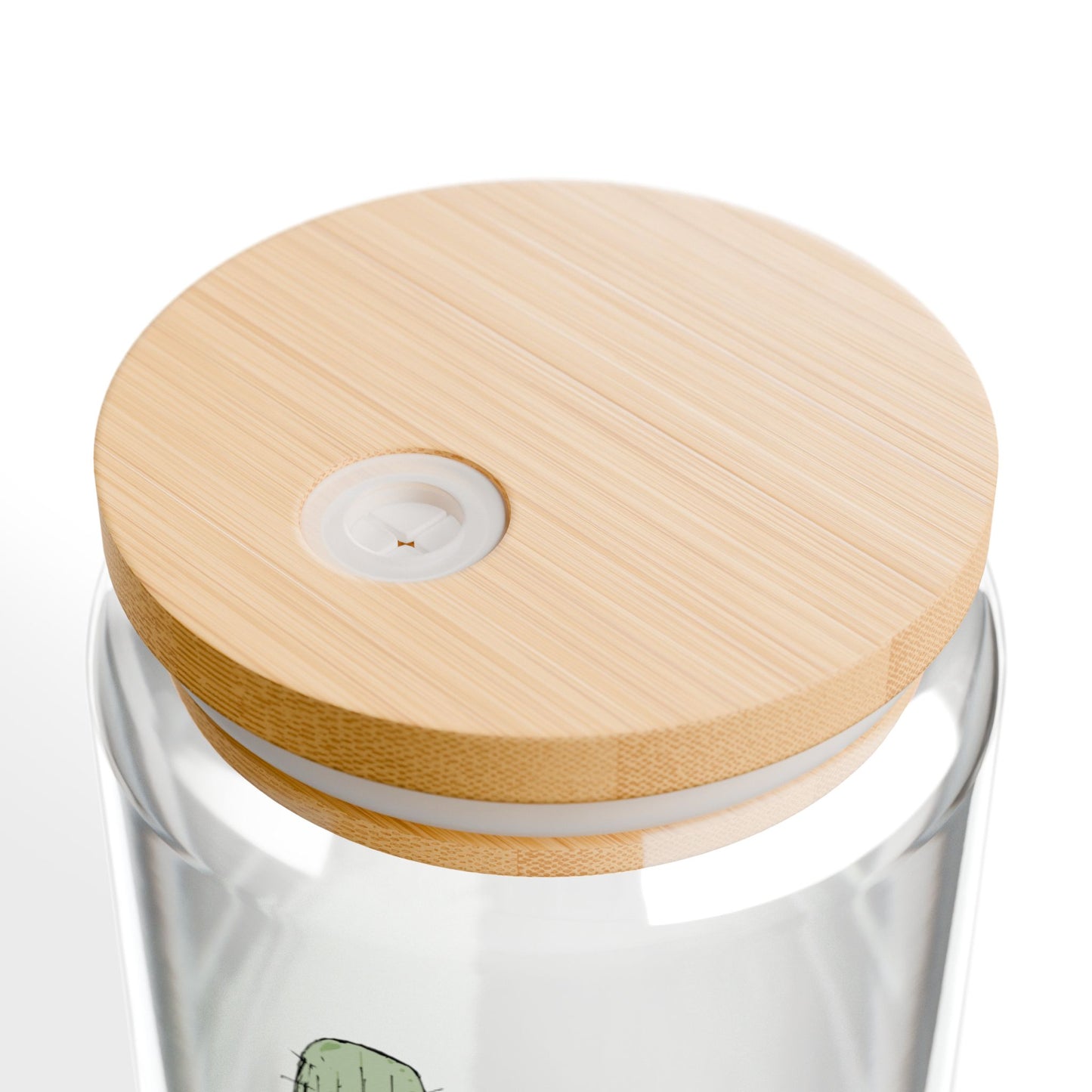 Cactus & Guitar Sipper Glass, 16oz | Eco-Friendly Drinkware, Summer Vibes, Unique Gift for Nature Lovers, Reusable Straw Included