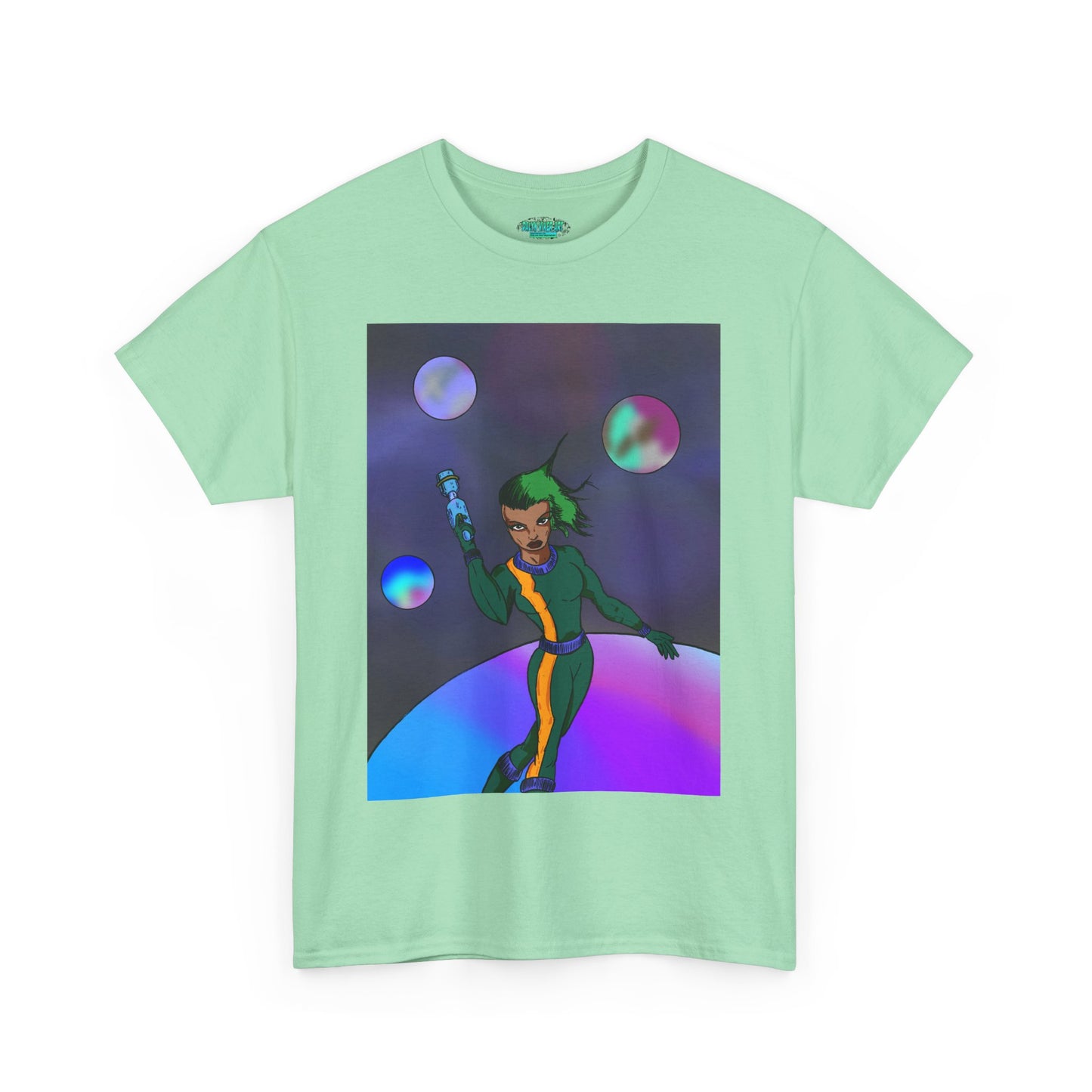 Cosmic Hero Vibe Tee - Unisex Heavy Cotton Tee, Space Art Shirt, Retro Sci-Fi T-Shirt, Gift for Space Lovers, Unique Graphic Tee