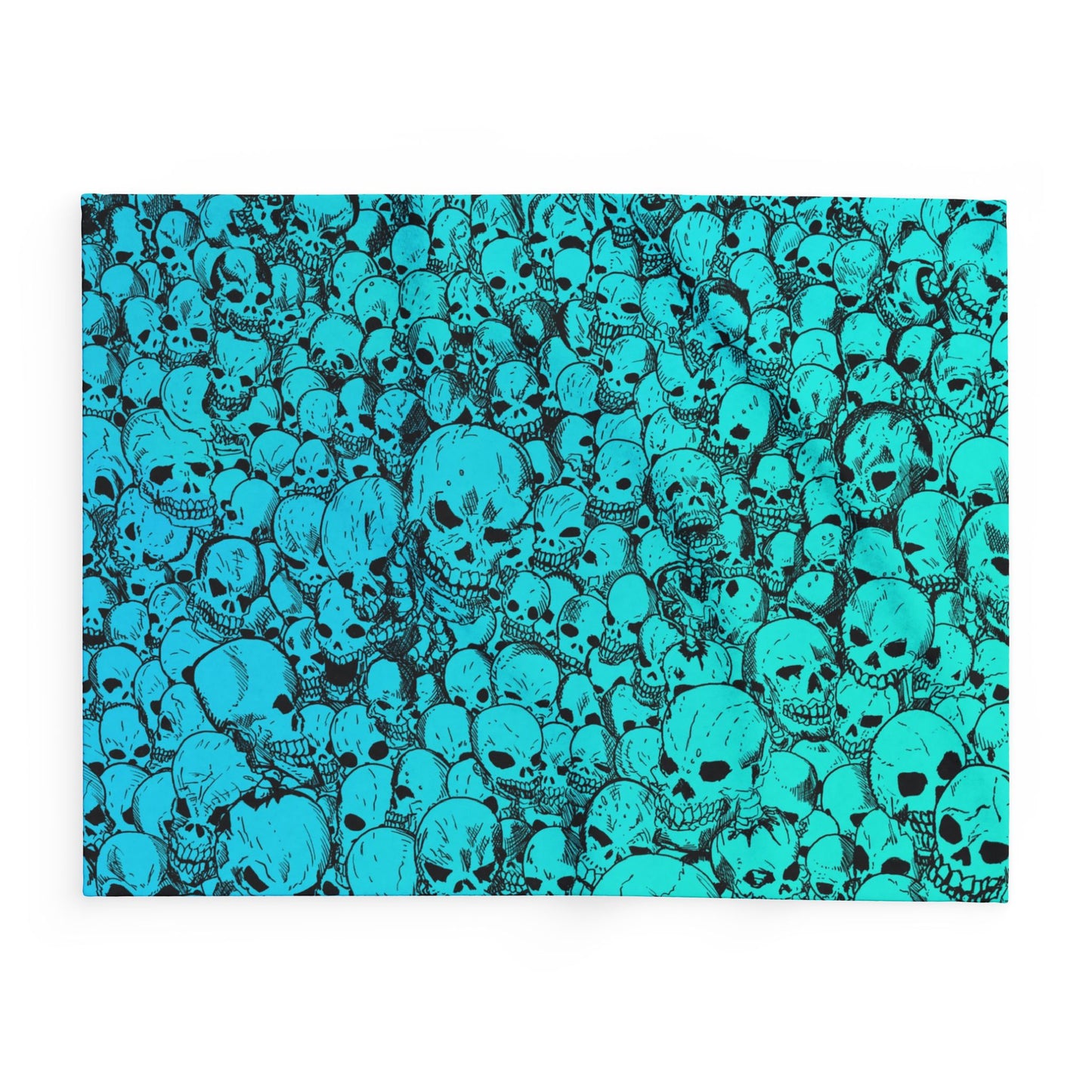 Gathering of Skulls - Light Blue - Arctic Fleece Blanket