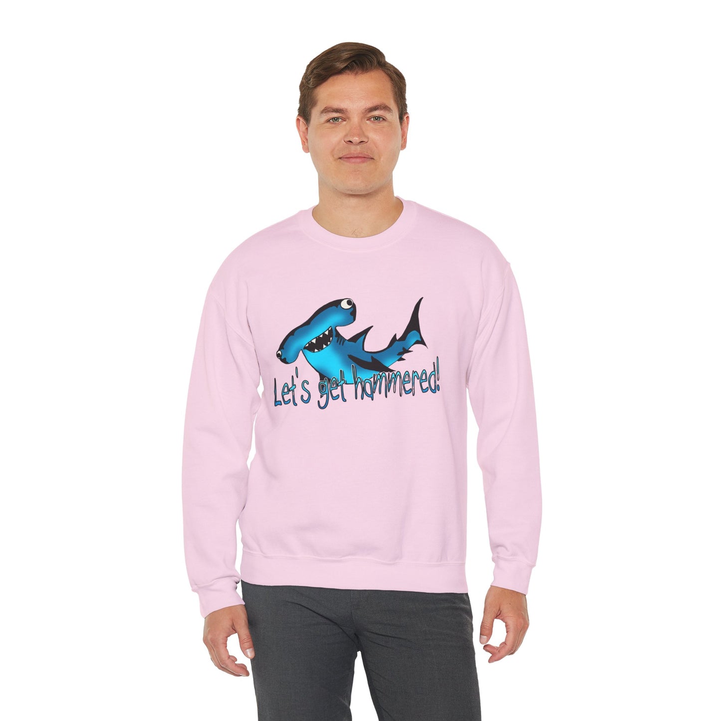 Harley Hammerhead Playful Shark Sweatshirt - 'Let's Get Hammered' Crewneck