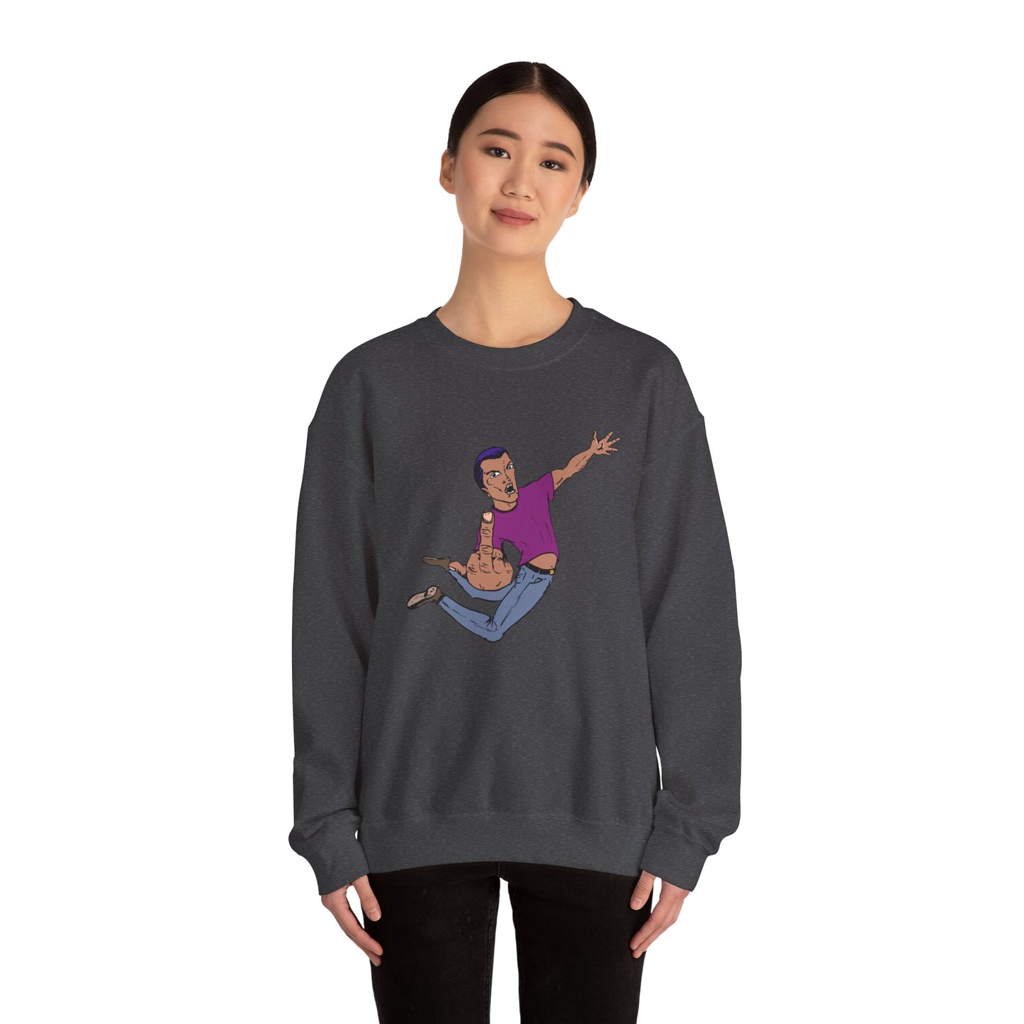 Flying Eff Dynamic Cartoon Character Crewneck Sweatshirt