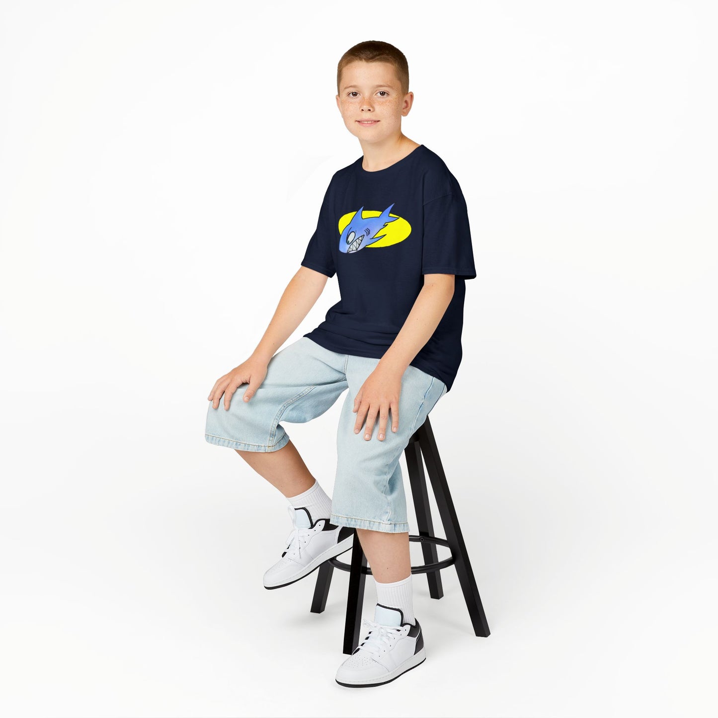 Cool Shark Graphic Kids Tee, Fun T-Shirt for Boys, Lightweight Summer Apparel, Gifts for Young Ocean Lovers, Birthday and Holiday Wear
