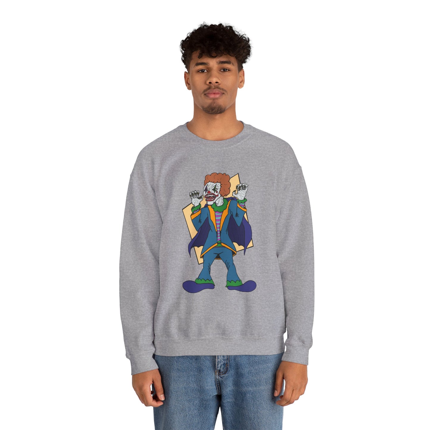 Vampire Clown Funny Horror-Inspired Unisex Crewneck Sweatshirt