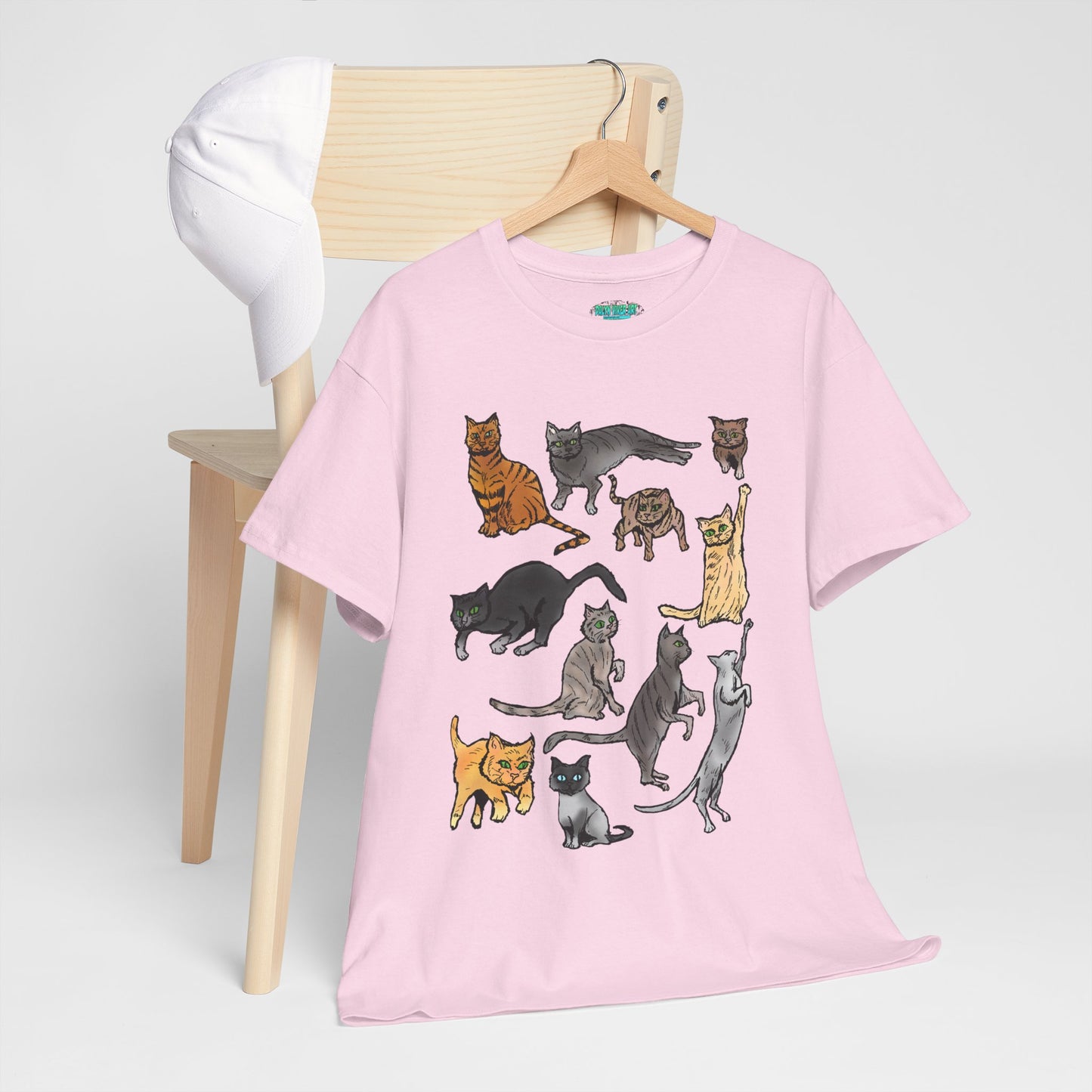 Cats Collage T-Shirt — Cute Cat Illustration Tee for Cat Lovers