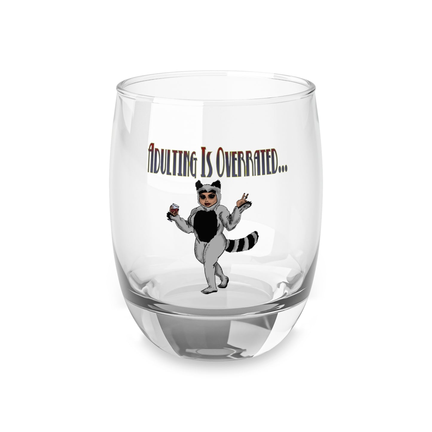 Adulting Is Overrated Whiskey Glass - Fun and Unique Gift for Adults