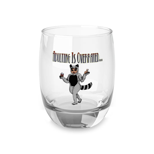 Adulting Is Overrated Whiskey Glass - Fun and Unique Gift for Adults