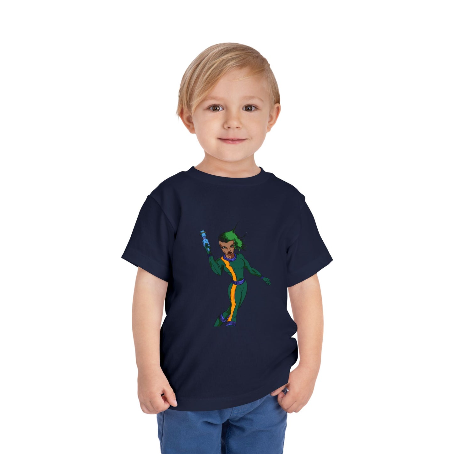 Toddler Tee — Colorful Space Hero Graphic