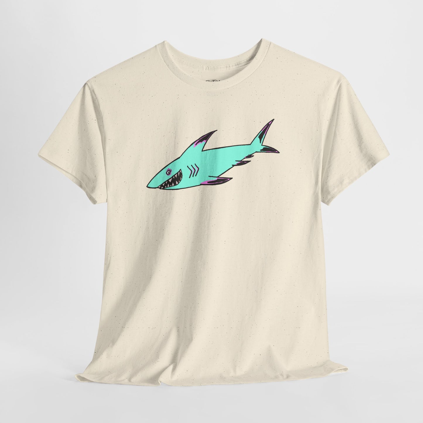 Cool Shark Graphic Unisex Heavy Cotton Tee, Ocean Lover Shirt, Beachwear, Casual Everyday Tee, Gift for Sharks Fans