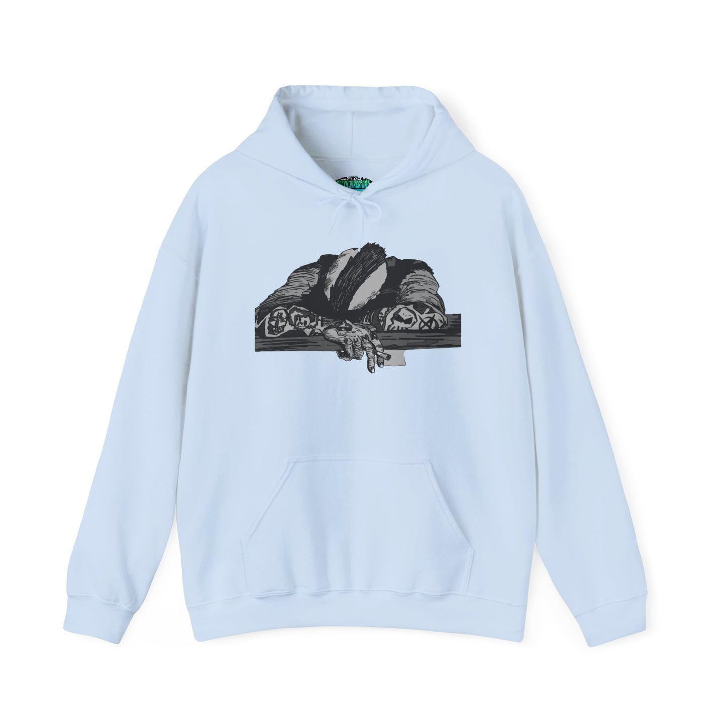 Punk and Done Unisex Hoodie with Artistic Design, Cozy Streetwear, Graphic Sweatshirt for Casual Vibes, Perfect Gift for Any Occasion