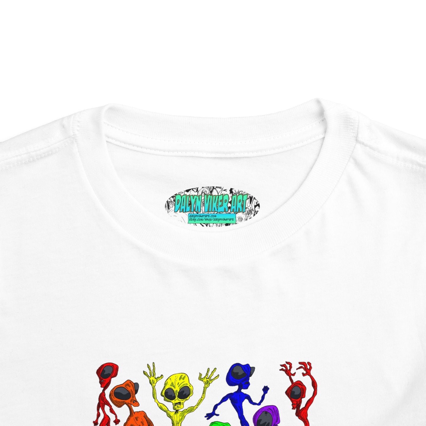 Alien Dance Party - Toddler Tee — Colorful Dancing Aliens Graphic Shirt