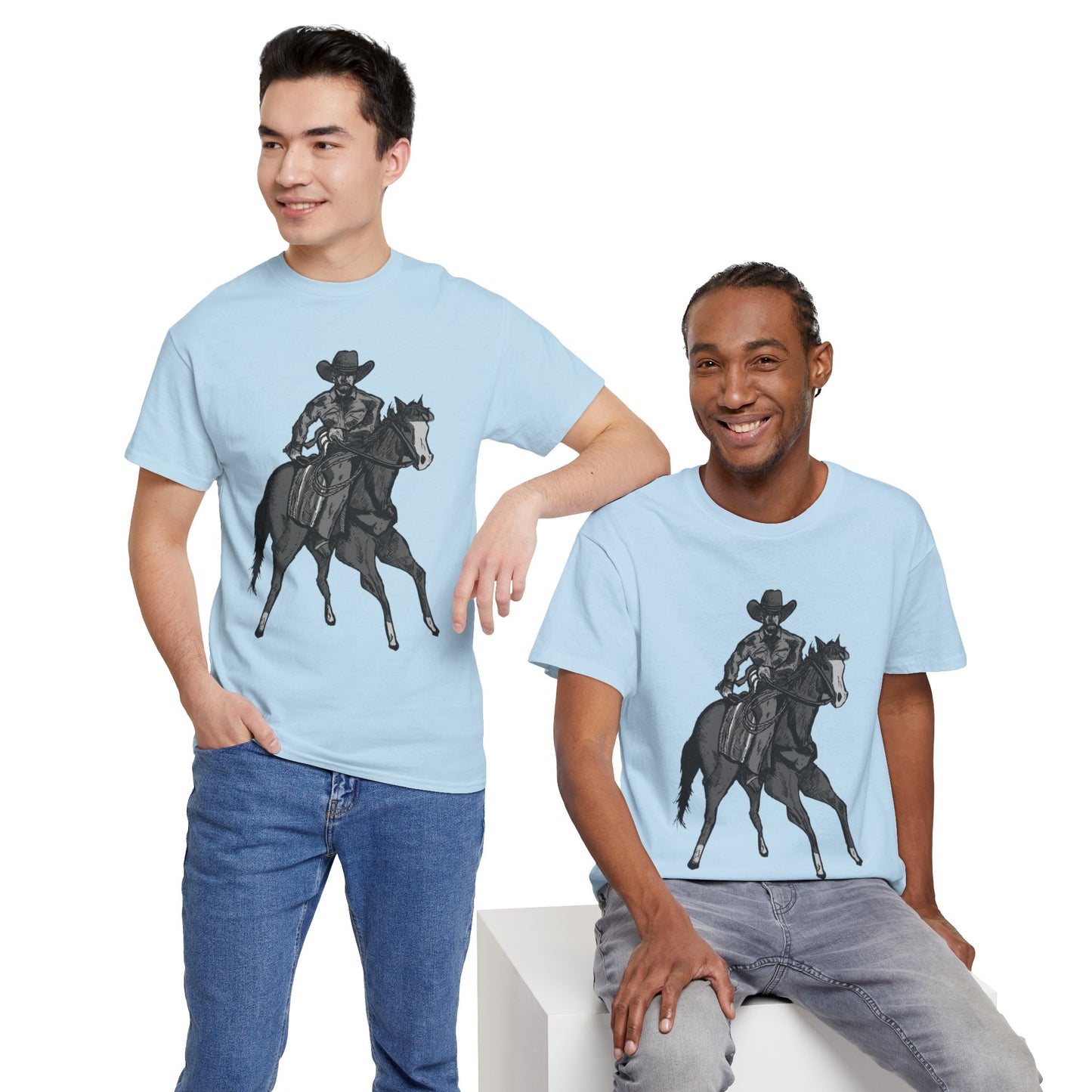 Cowboy on Horseback T‑Shirt — Vintage Western Rodeo Tee