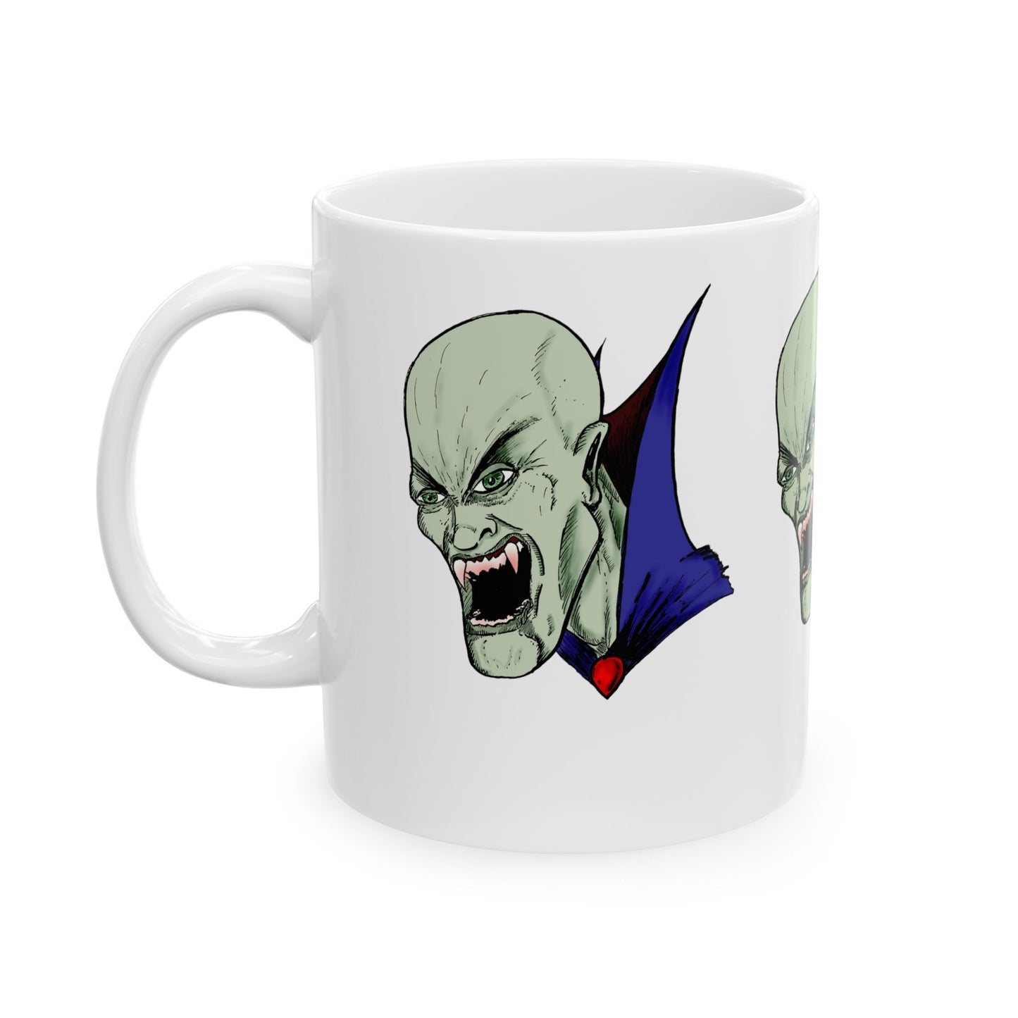 Bloodsucking Vampire Ceramic Mug, (11oz)