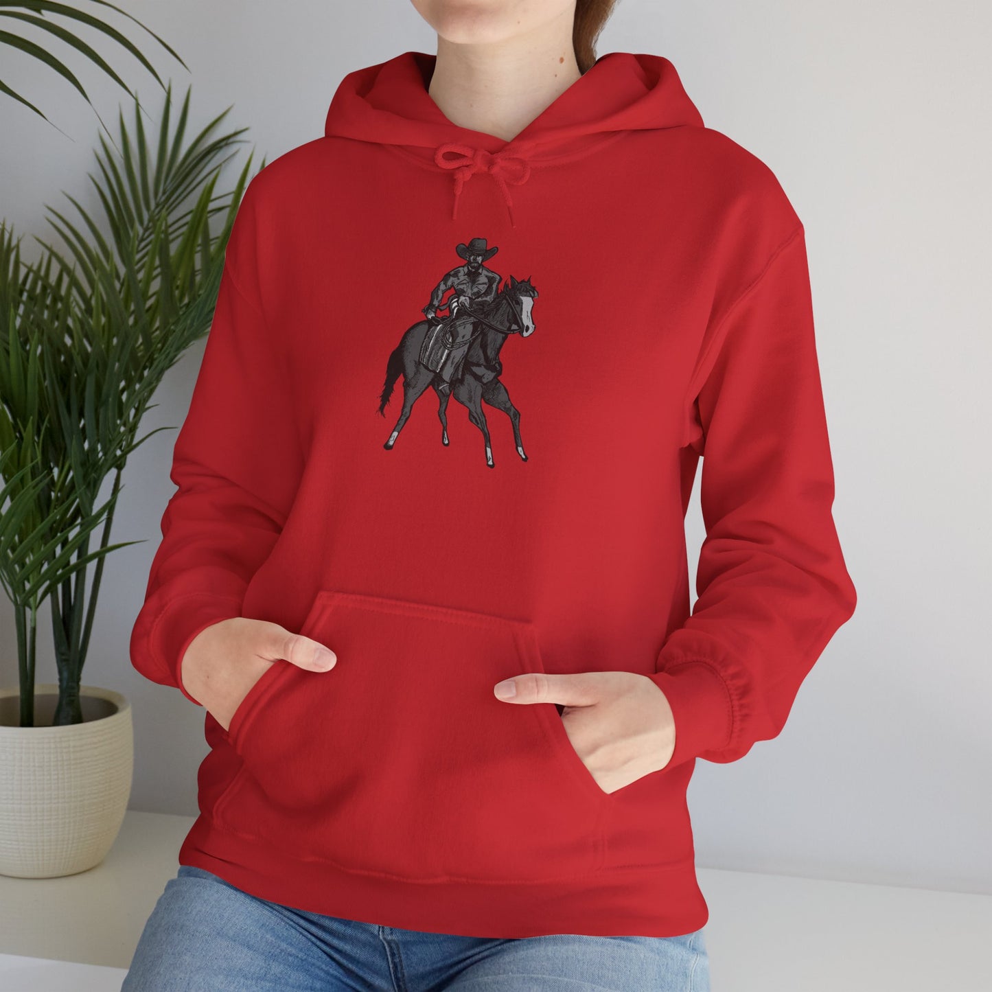 Horseback Rider Silhouette Hoodie – Western Equestrian Graphic Sweatshirt