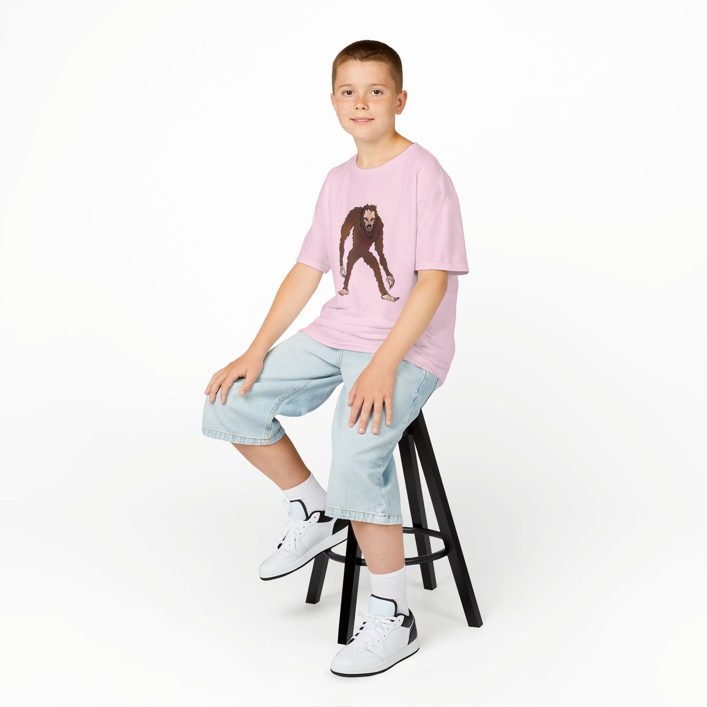 Kids Tee — Playful Sasquatch/Yeti Monster Graphic