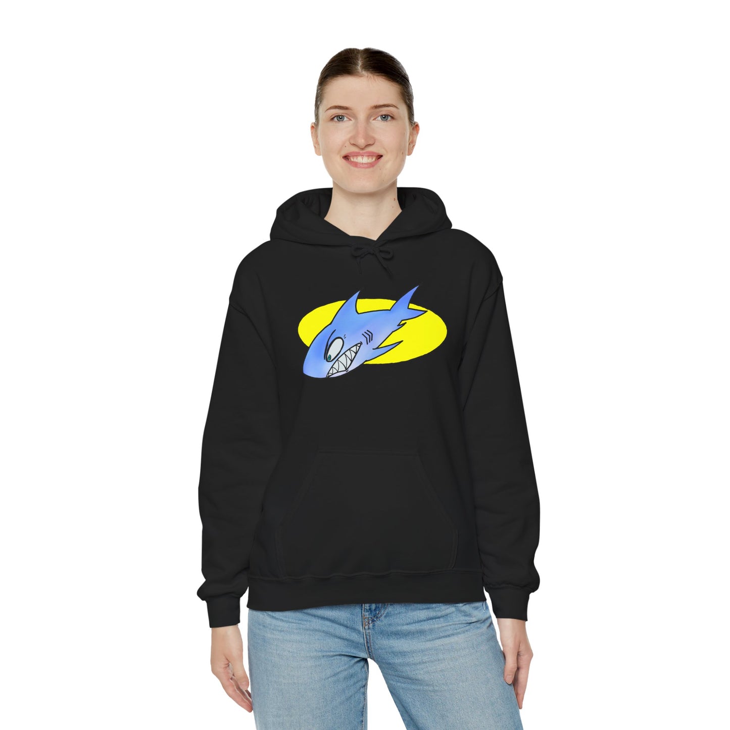 Cool Shark Graphic Hoodie - Unisex Heavy Blend Sweatshirt for Ocean Lovers, Gift for Men and Women, Beach Vibes, Casual Wear, Unique Design