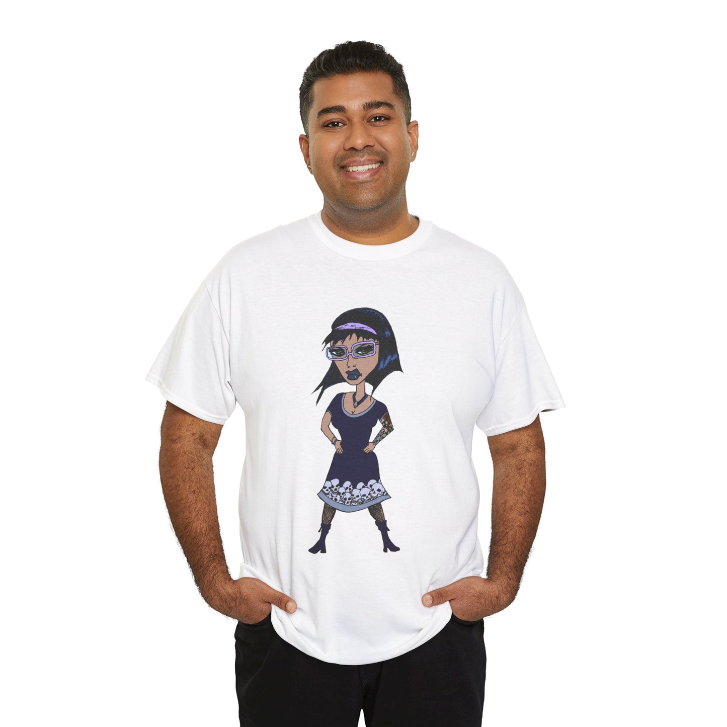 Gothic Doll T-Shirt — Retro Vampire Girl Graphic Tee