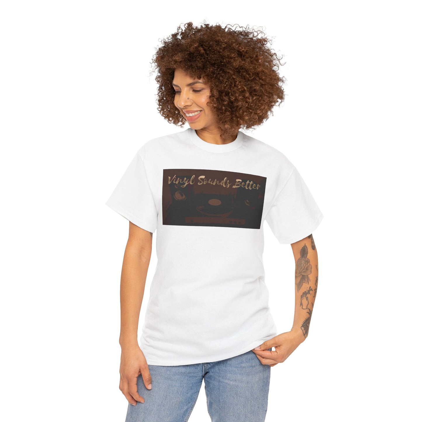 Vinyl Sounds Better T-Shirt — Retro Record Player Tee for Music Lovers