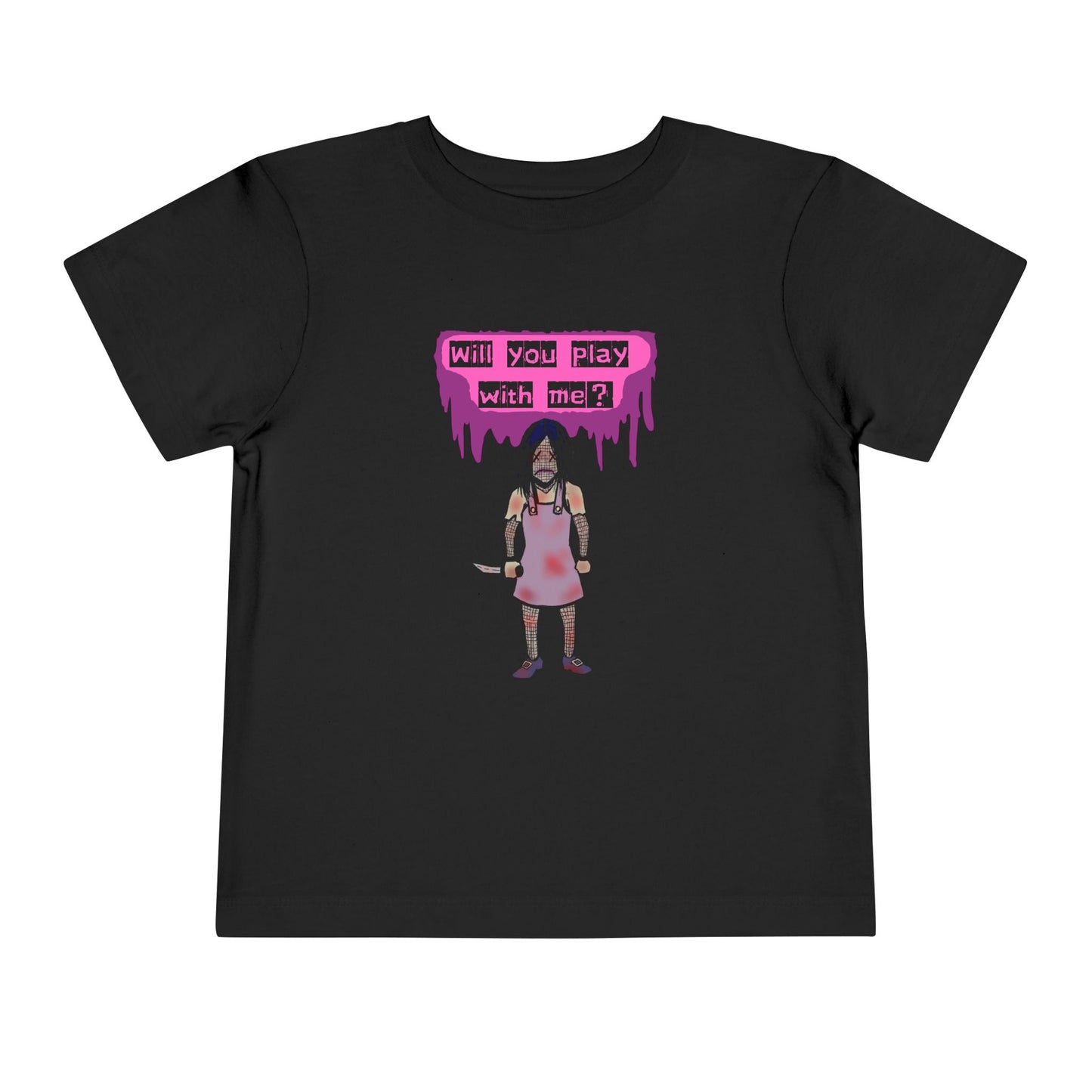 Toddler Tee - Evil Doll - Will You Play With Me