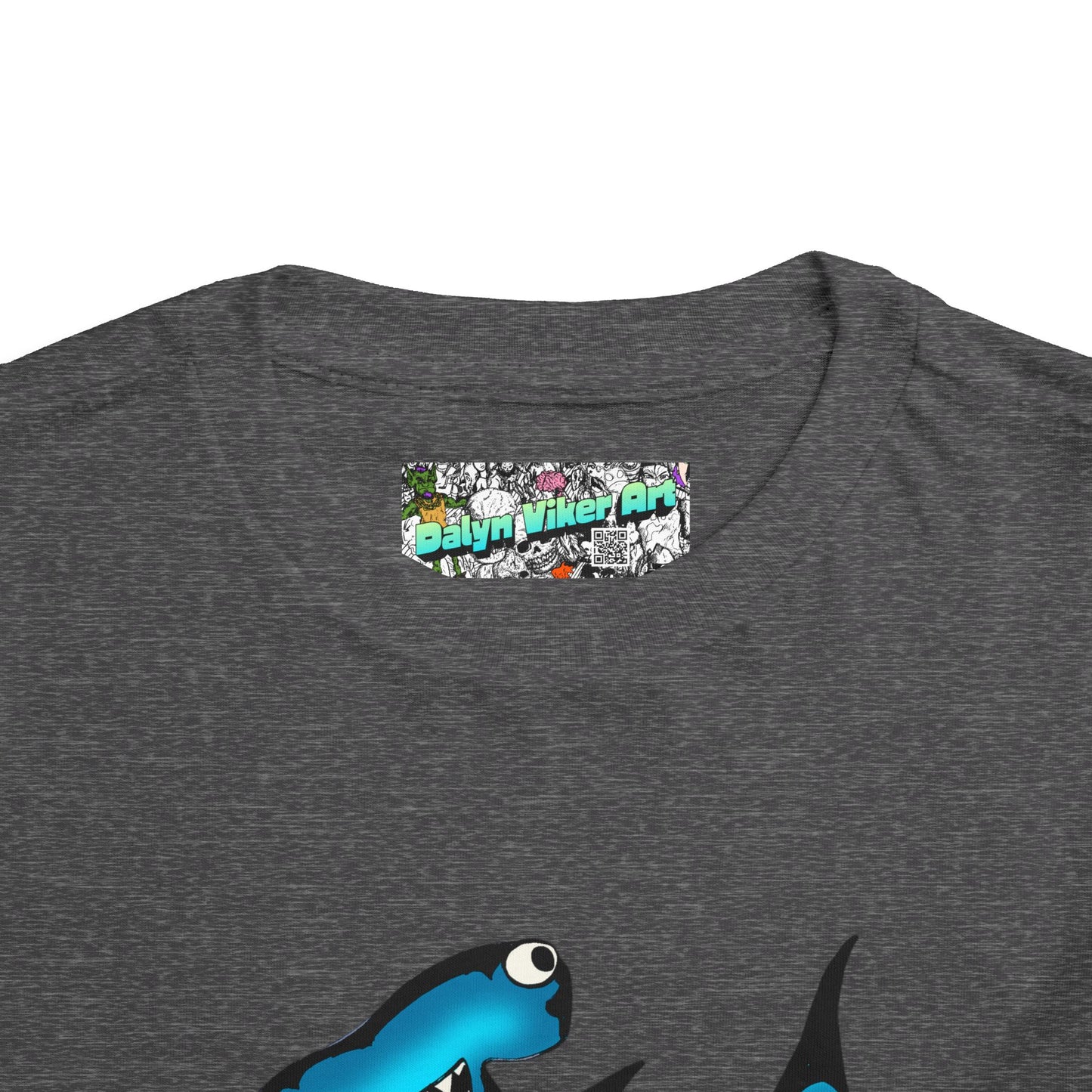 Toddler Shark Tee - Cute Blue Harley Hammerhead Graphic Kids Short Sleeve Shirt