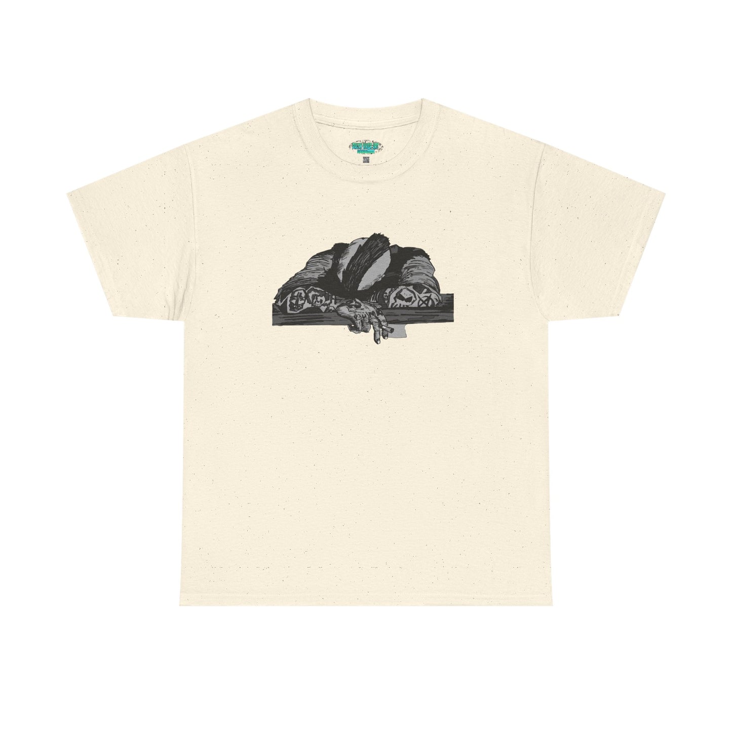 Punk and Done(grayscale) - Graphic Unisex Heavy Cotton Tee - Independent Illustration for Everyday Wear