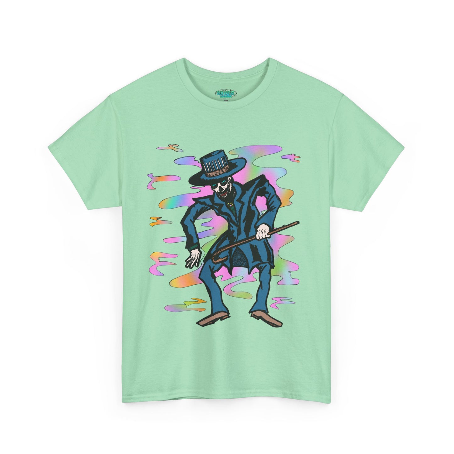 Voodoo Maniac Colorful Cartoon Magician Unisex Heavy Cotton Tee