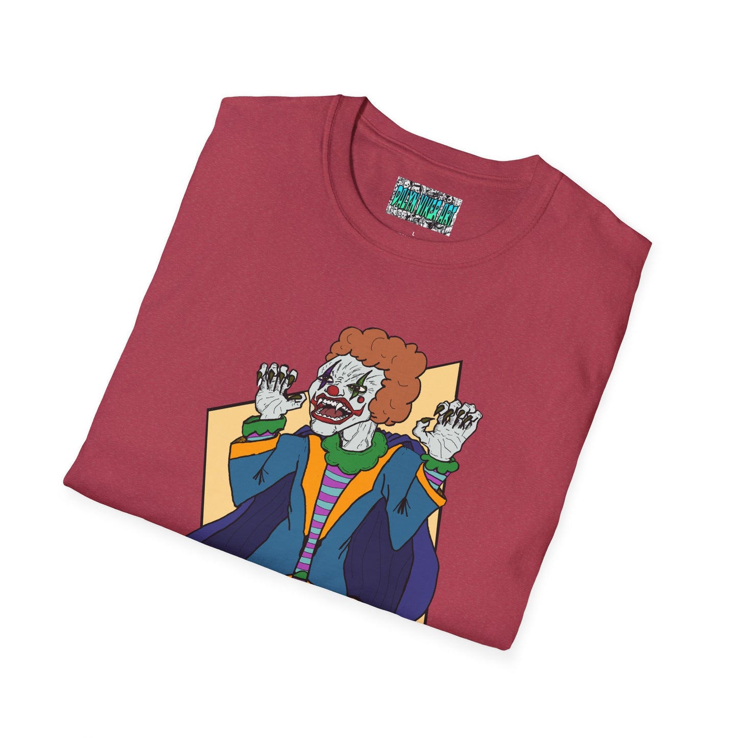 Vampire Clown Unisex T-Shirt - Horror Funny Wacky Bloodsucker Devilish Tee