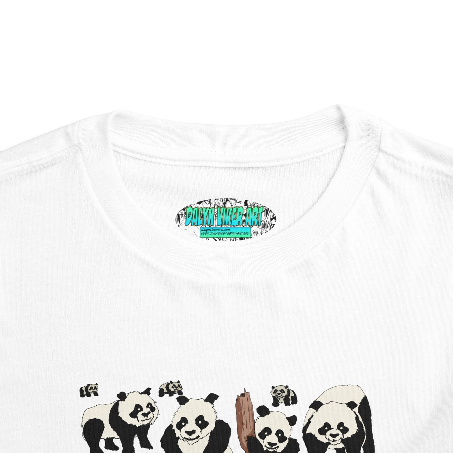 Panda Faces Toddler Tee — Cute Cartoon Panda Print