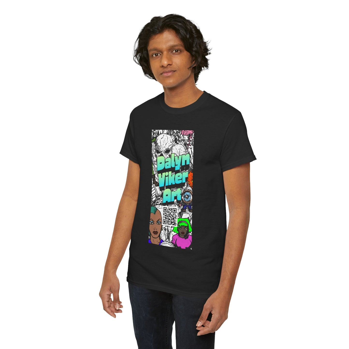 Graphic Art T-Shirt — "Dalyn Viker Art" Vertical Collage Tee