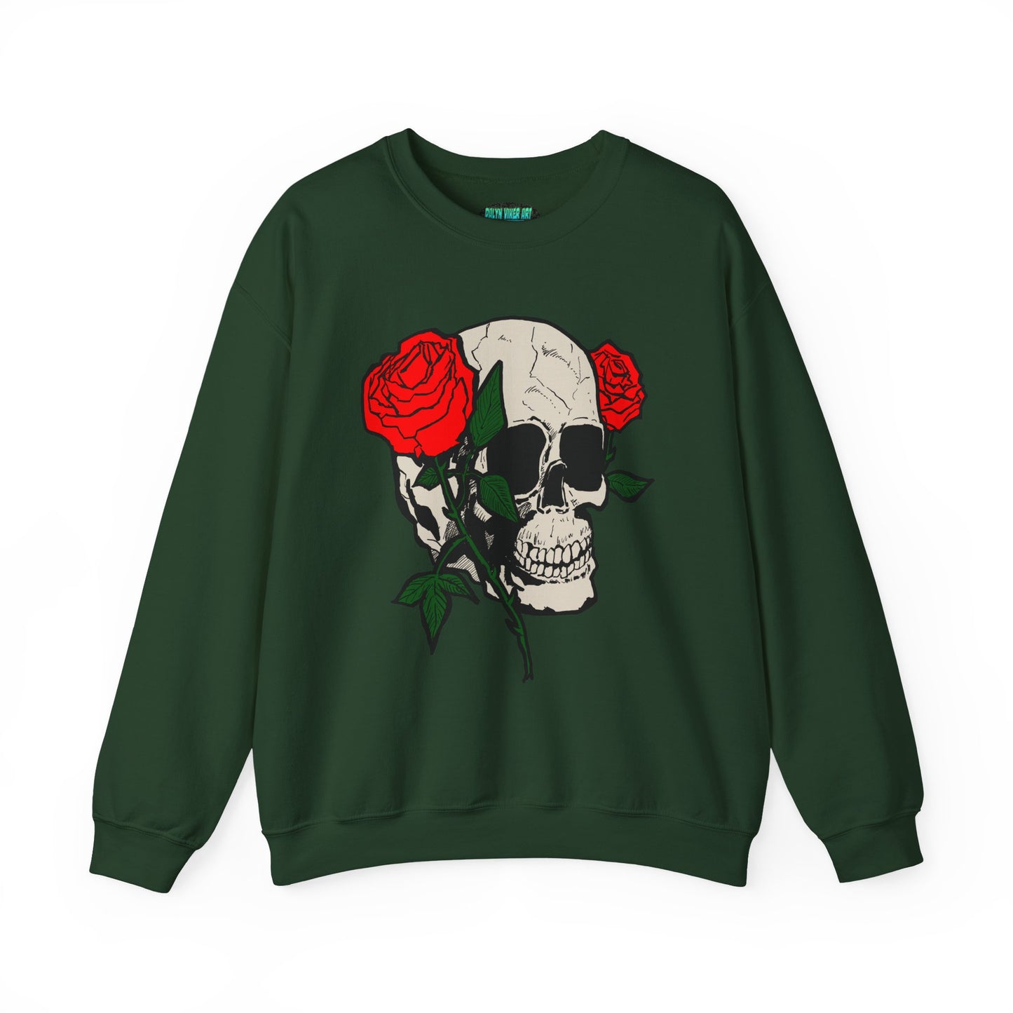 Skull and Roses Crewneck Sweatshirt