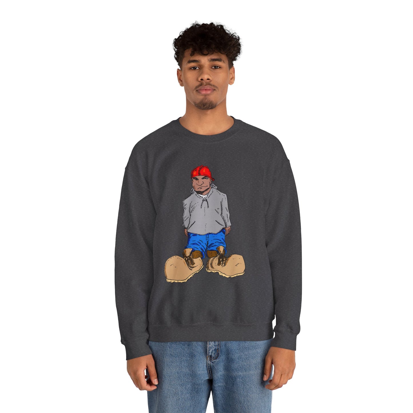 Urban Street Fun Character Boots Art Unisex Crewneck Sweatshirt