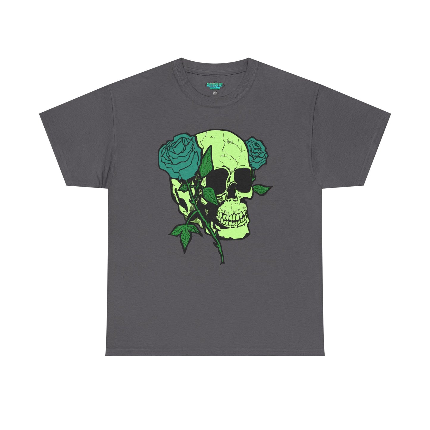 Skull & Rose Graphic Tee - Unisex Heavy Cotton Shirt