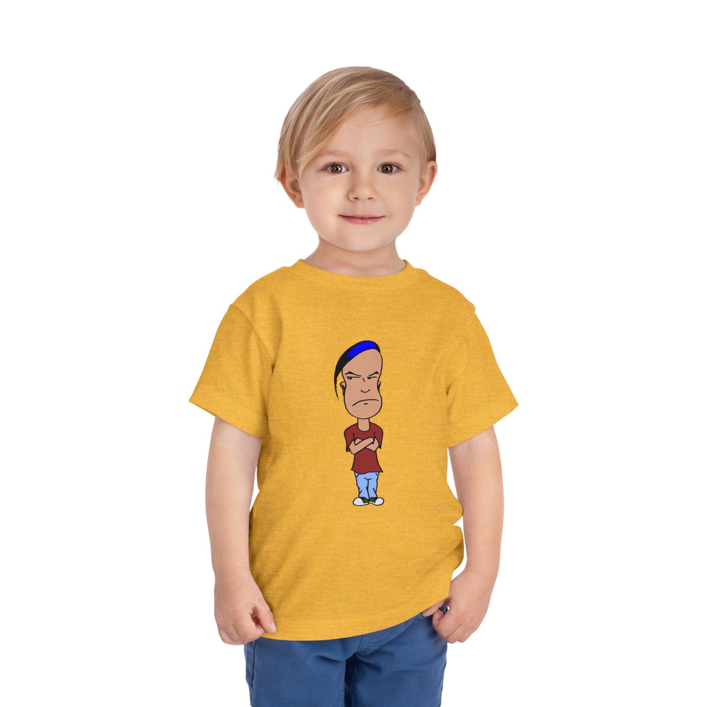Smug Grumpy Kid Cartoon Toddler Tee