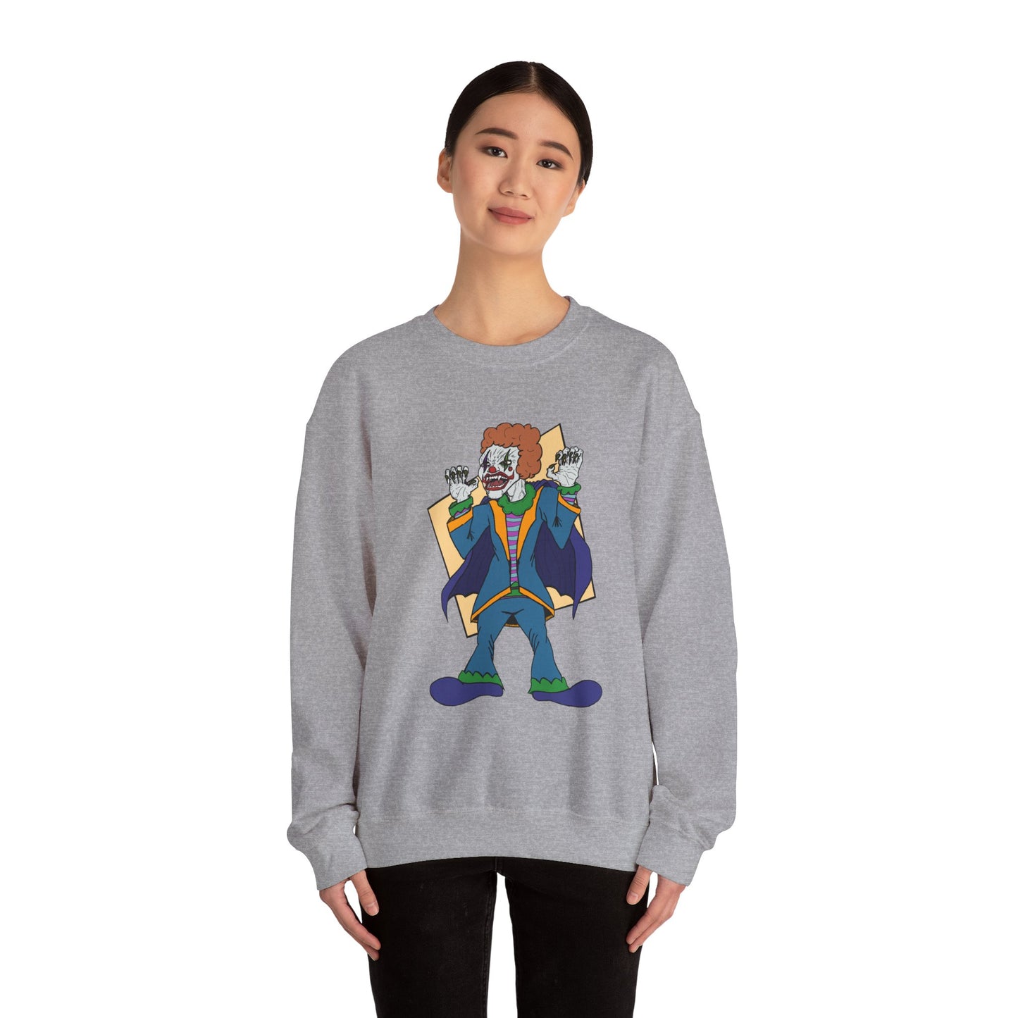 Vampire Clown Funny Horror-Inspired Unisex Crewneck Sweatshirt