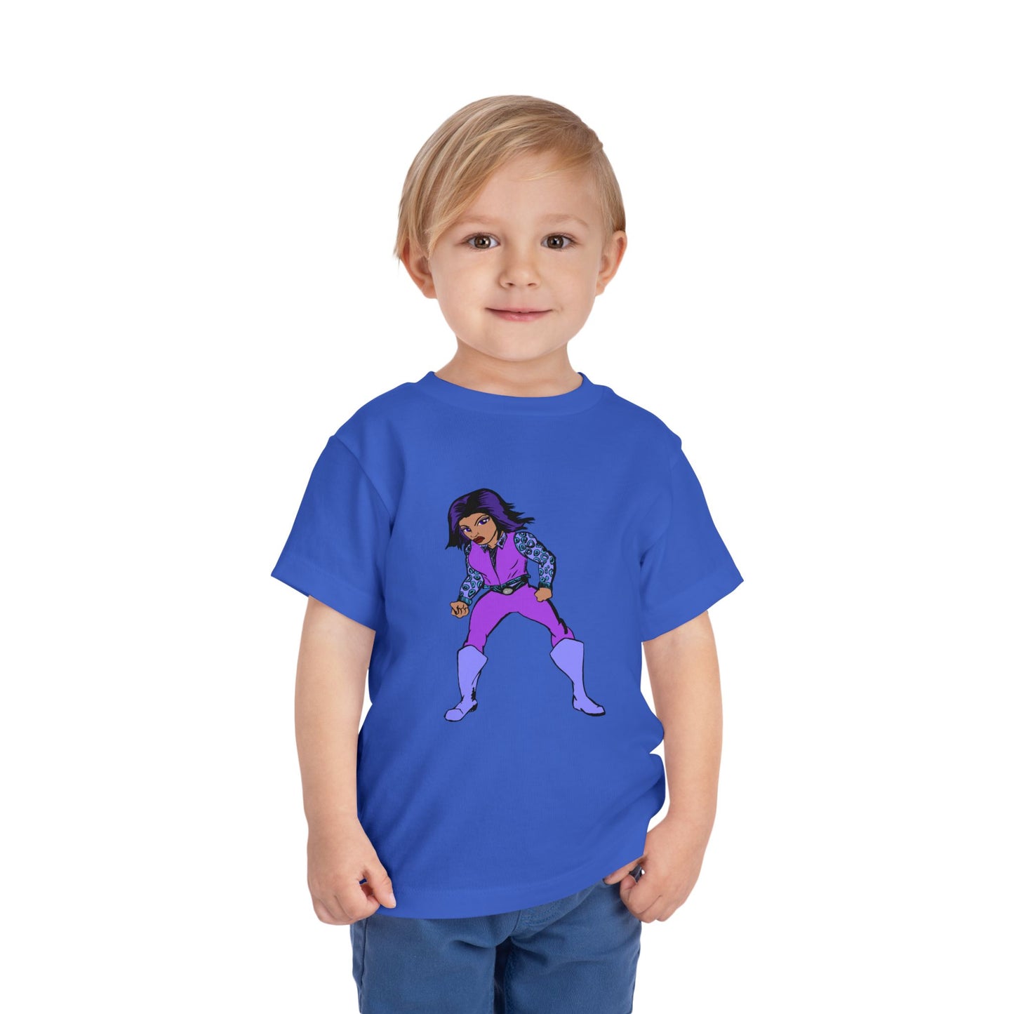 Toddler Tee — Purple Superstar Heroine Graphic Shirt