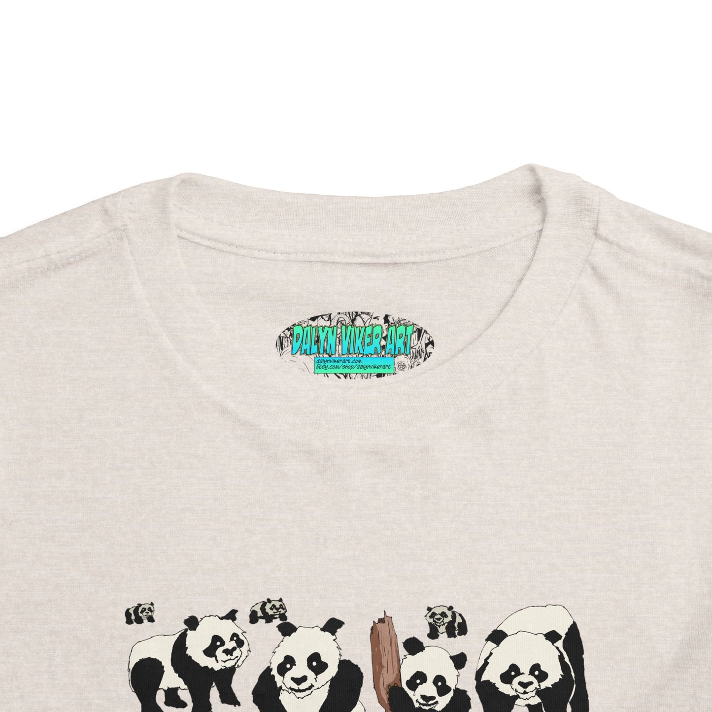 Panda Faces Toddler Tee — Cute Cartoon Panda Print