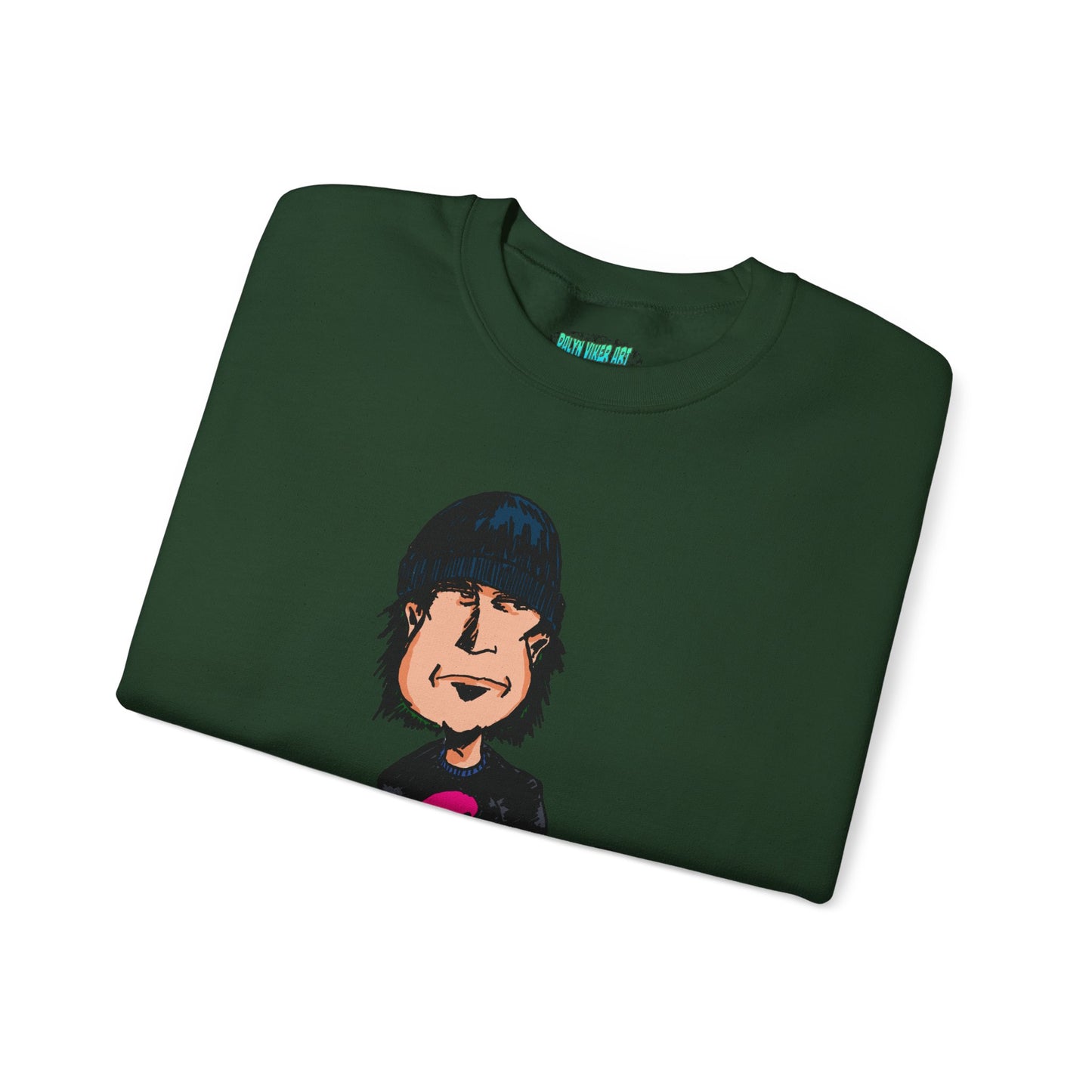Rude Skater Dude - Skate Punk - Cartoon Skater Crewneck Sweatshirt – Cute Skateboarder Graphic Pullover
