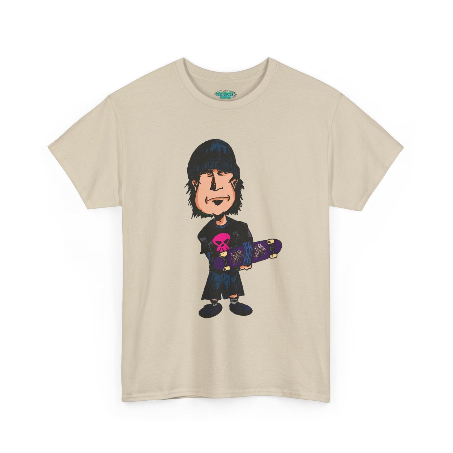 Rude Skater Dude - Skate Punk - Skater Kid Cartoon T‑Shirt — Cute Skateboarder Graphic Tee