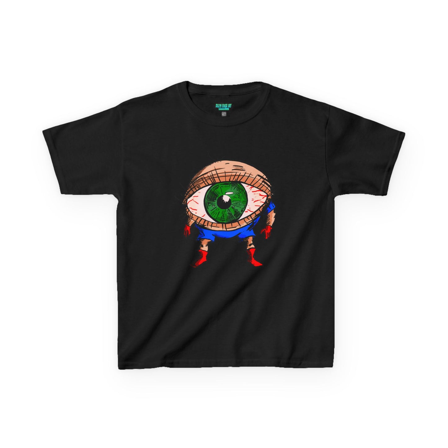 Terrif-EYE-ing Whimsical Kids Heavy Cotton Tee with Eye Design