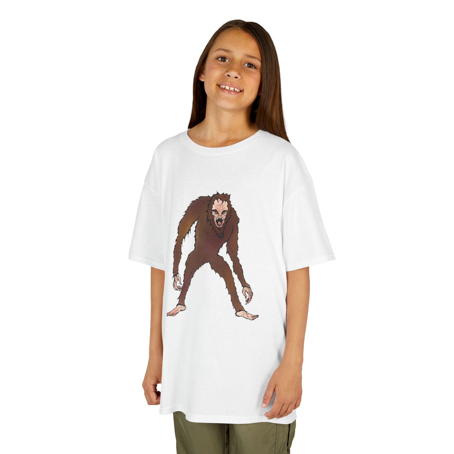 Kids Tee — Playful Sasquatch/Yeti Monster Graphic