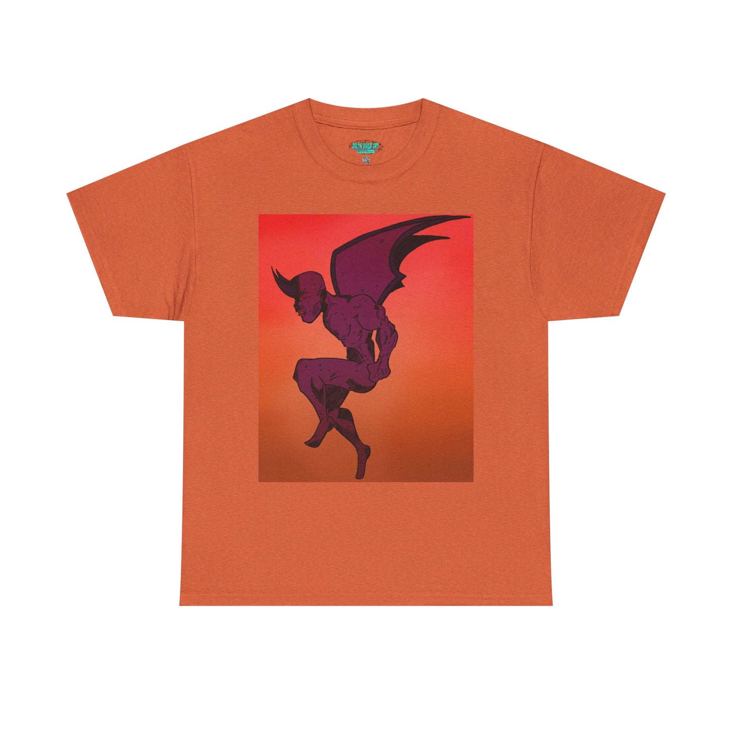 Unisex Heavy Cotton Tee - Vibrant Demon Art Design