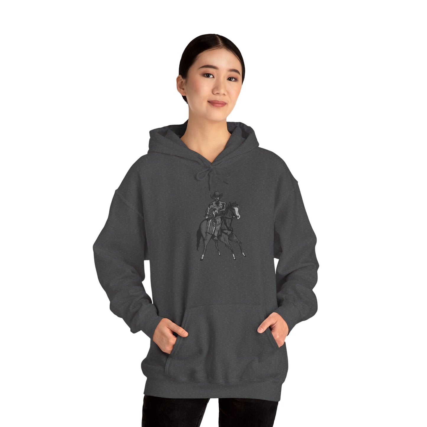 Horseback Rider Silhouette Hoodie – Western Equestrian Graphic Sweatshirt