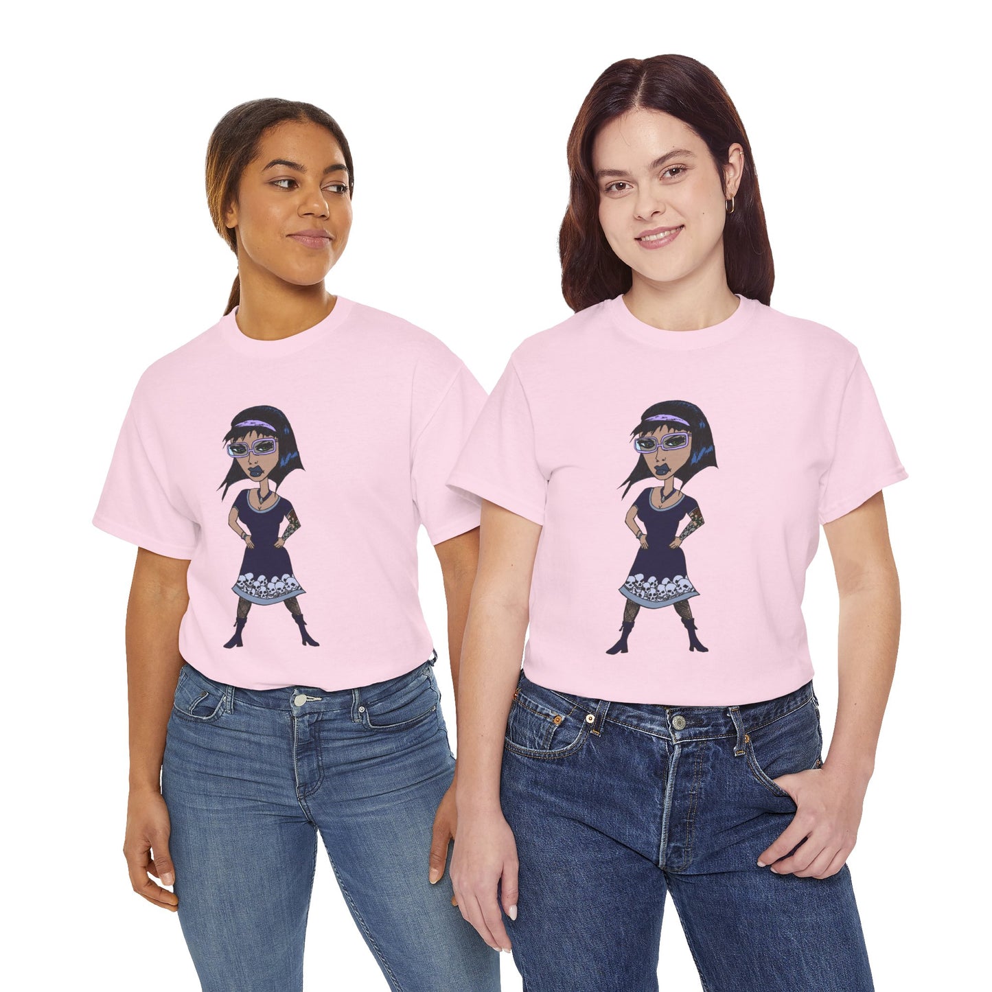 Gothic Doll T-Shirt — Retro Vampire Girl Graphic Tee