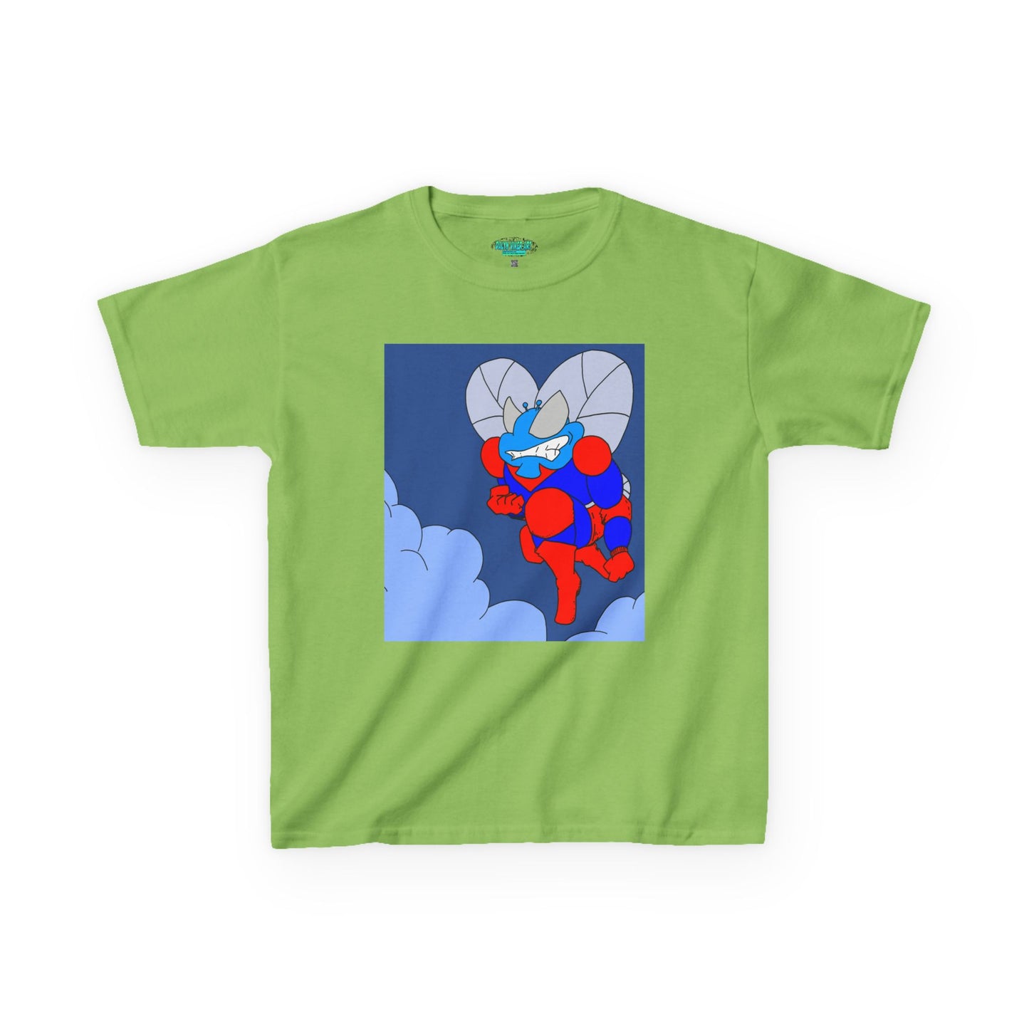 The Astounding Astro-Fly - Up in the Clouds - Kids Superhero Graphic Tee - Fun Cartoon Design for Playful Days